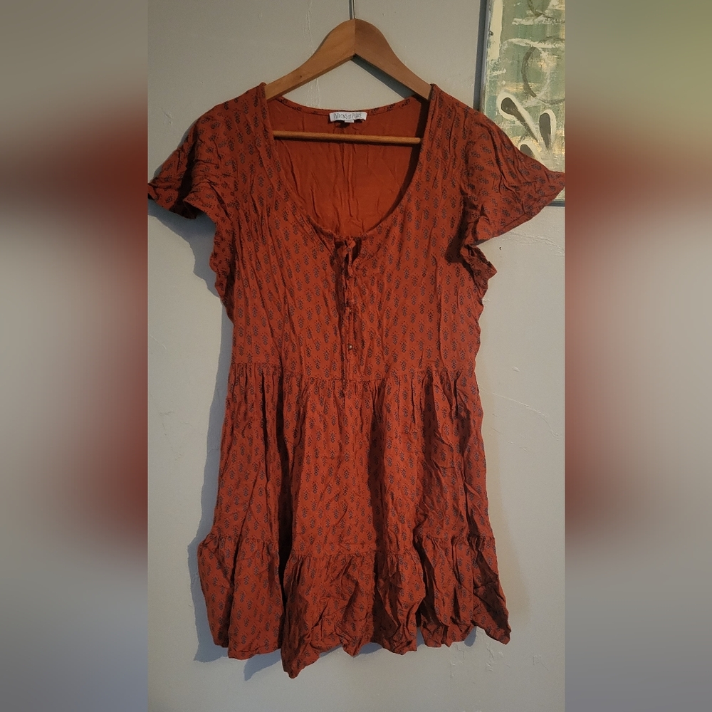 Patrons of Peace Terracotta Textured Dress